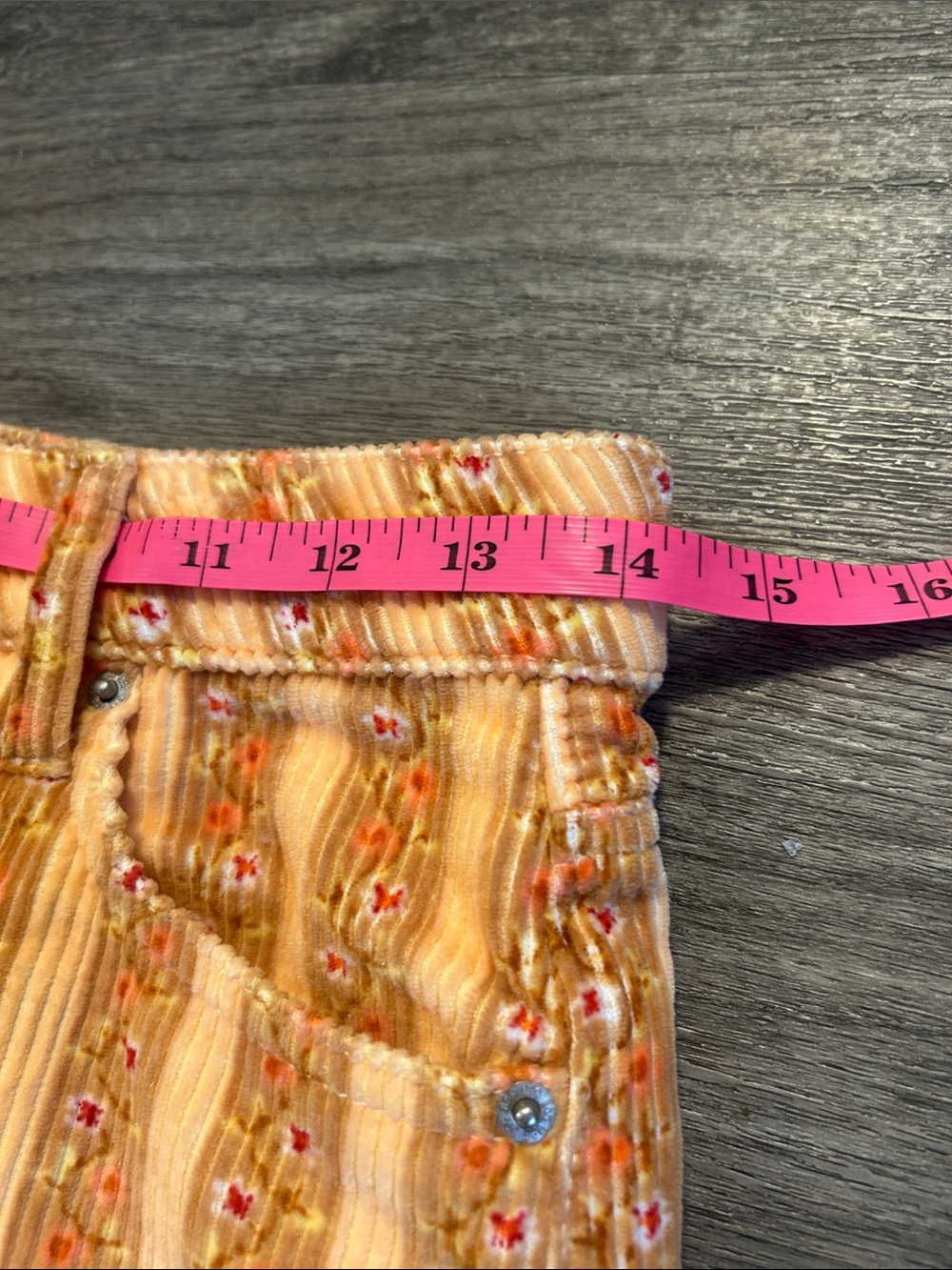 BDG Urban Outfitters Mom High Rise Floral Stripe Corduroy Pants Size 25 - Picture 8 of 9
